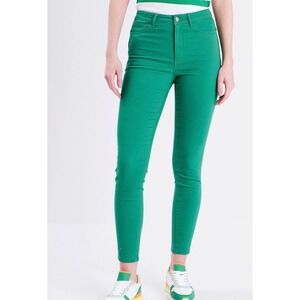 Cache Women's Size 8 Green Colored Denim Jeans Pants